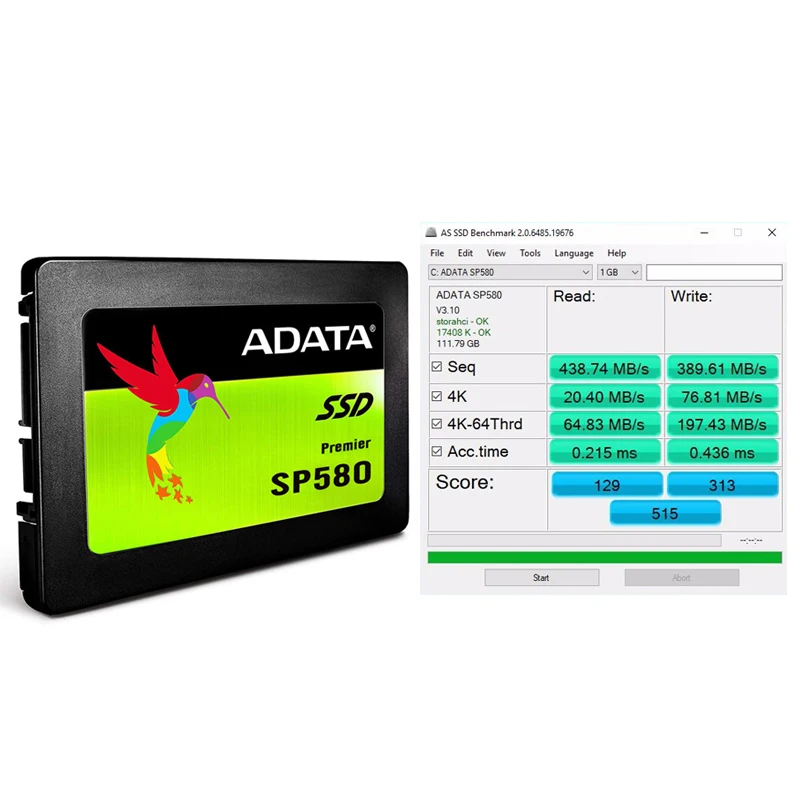 ADATA Premier Sata3 SSD 120 ГБ 240 480 960G твердотельный накопитель жесткий диск SP580 2 5 дюйма 6 Φ TLC