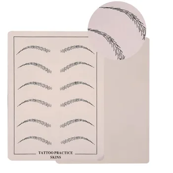 

3Pcs 20*15cm Silicone Eyebrow Tattoo Practice Skin Microblading Eyebrow Training Fake Skin Beginner Permanent Makeup Accessories