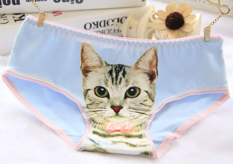 Girls Cat Panties Kids Cotton Underwear Teenage Panties For 12-20Y Casual Children Underwear Female Brief Culotte Femme - Цвет: 3