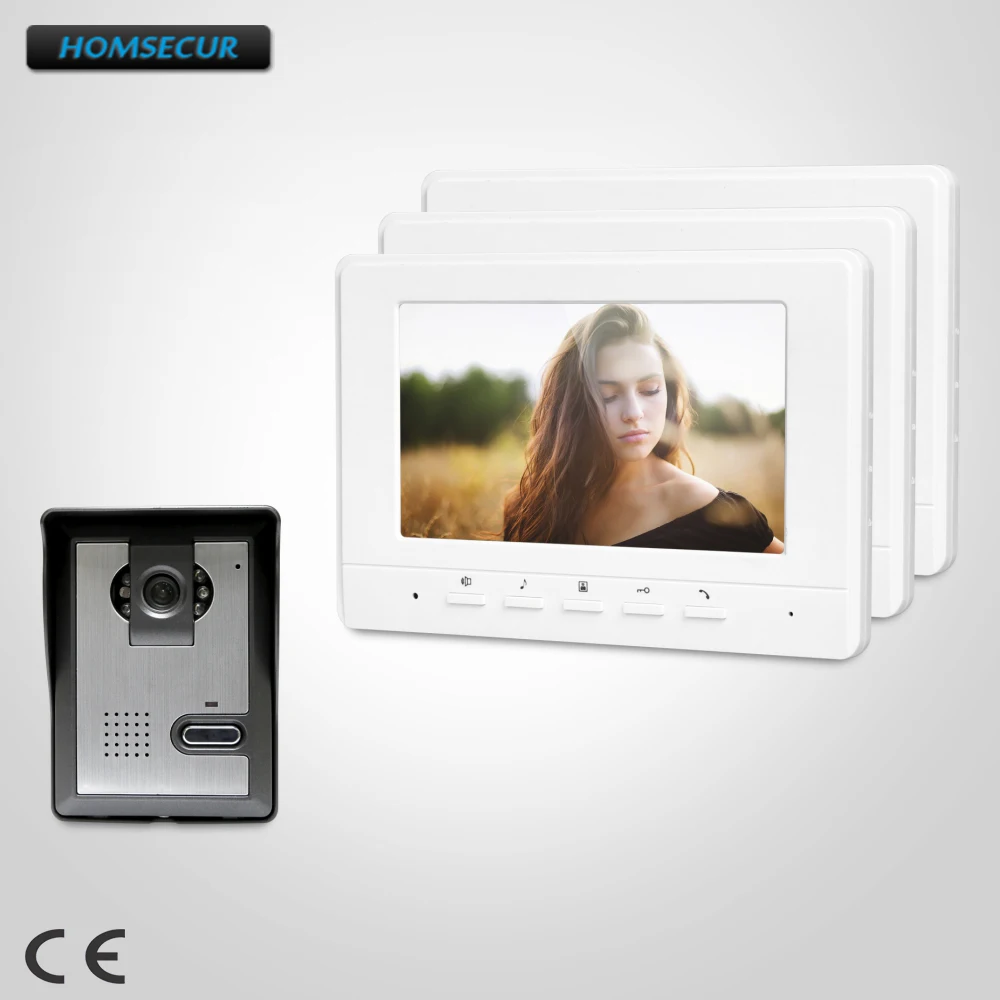 

HOMSECUR 7inch Video Door Entry Phone Call System with IR Night Vision for Home Security XC005+XM707-W