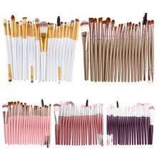 20 unids Cara Blush Brush Powder Sombra de Ojos maquillaje Pinceles Fundación Labio de la Ceja del Maquillaje Cosmético Pinceles Brochas maquillaje