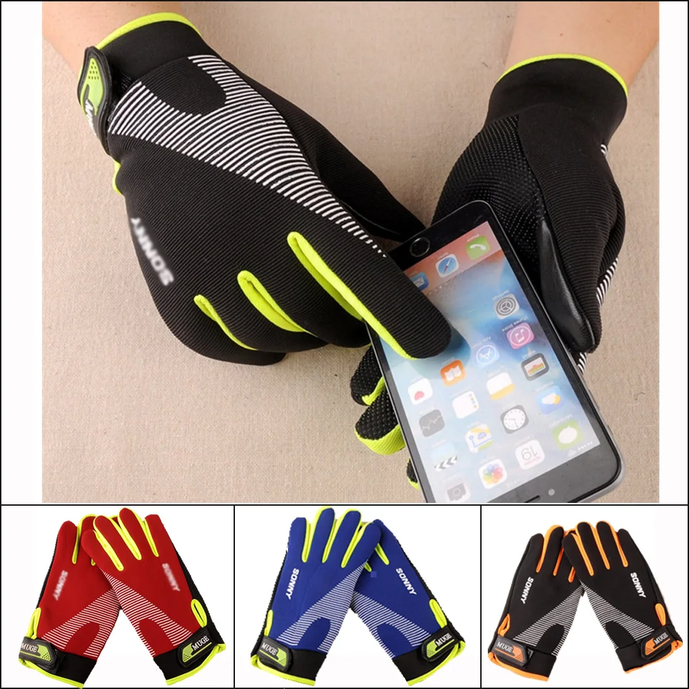 New Men Autumn Winter Cycling Gloves Thermal Long Finger Riding Gloves