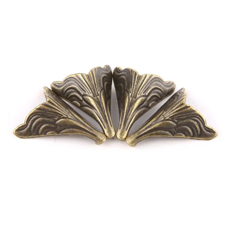

8PCS 20x26mm Antique Corner Protectors Bronze Tone Case Box Corners For Furniture Decoration feet Metal Craft Corner