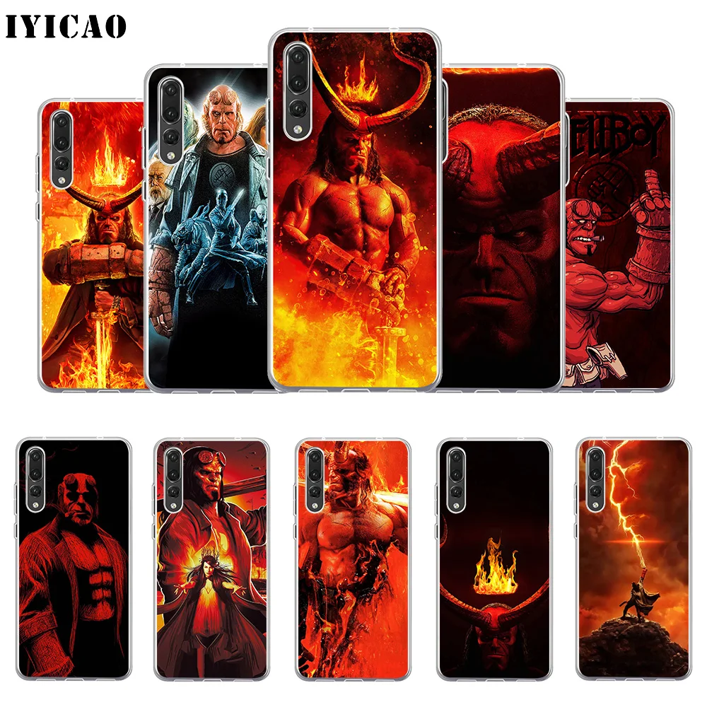 IYICAO Hellboy Мягкий силиконовый чехол для телефона Huawei P30 P20 Pro P10 P9 P8 Lite P Smart TPU