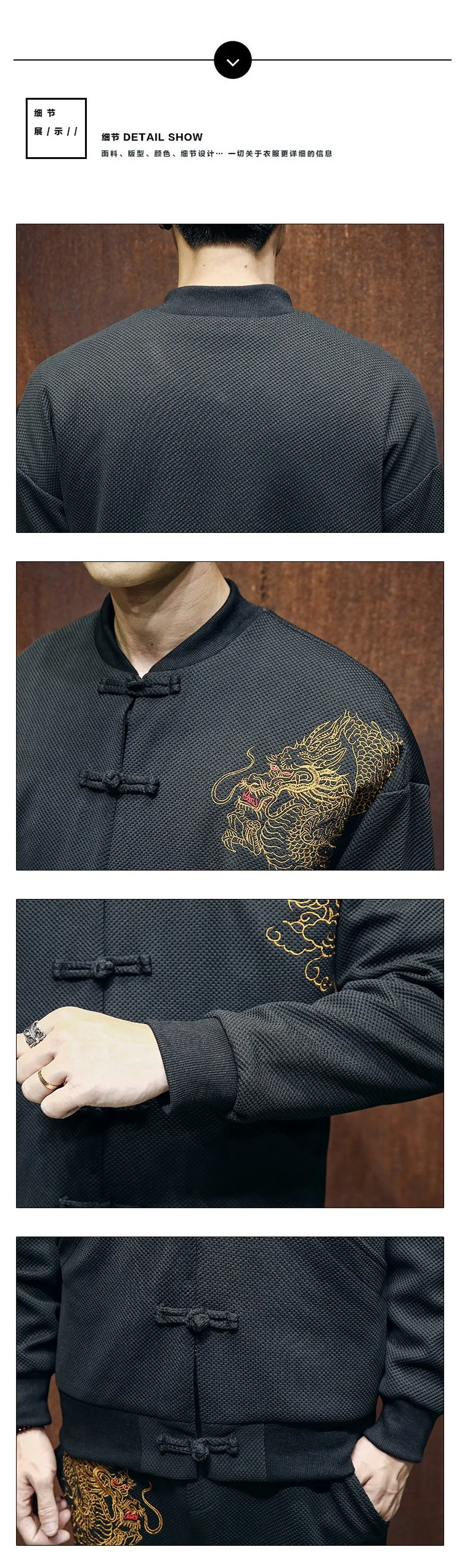 KUANGNAN, китайский стиль, мужская куртка, пальто, вышивка дракона, 5XL, мужская куртка, пальто, черная уличная куртка-бомбер, мужская куртка, зима