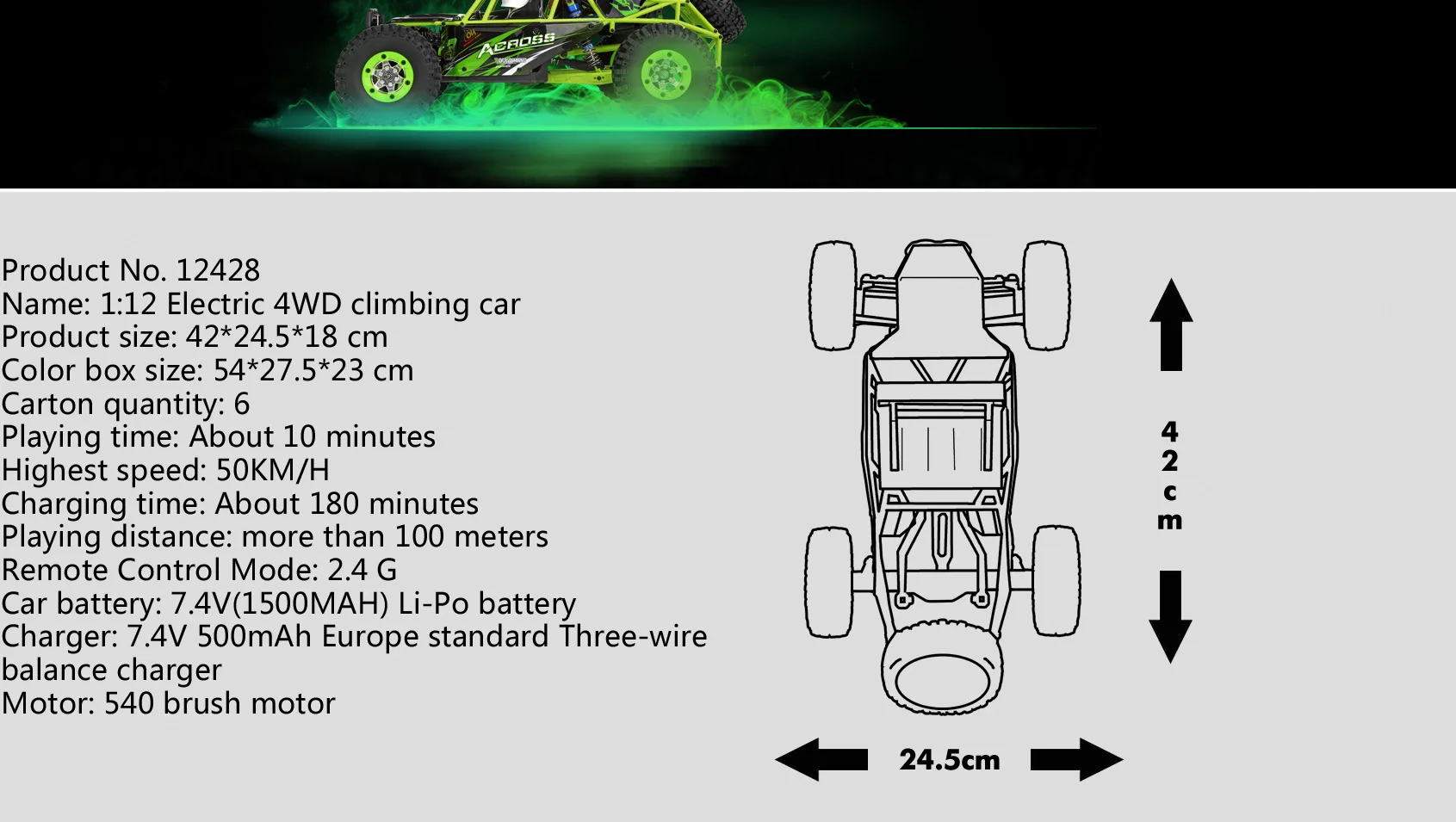 12428 RC автомобилей 50 км/ч 1:12 4 WD на гусеничном ходу 2,4G высокого Скорость RC внедорожных автомобилей 05033 05028 05027 игрушки