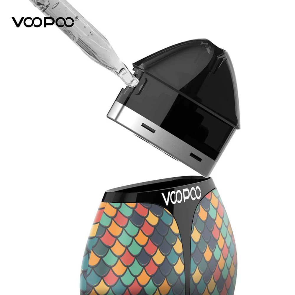 Оригинальный VOOPOO finic рыбы Pod Комплект с 350 мА/ч Батарея 1 7 мл картридж YC R1 R2 катушки