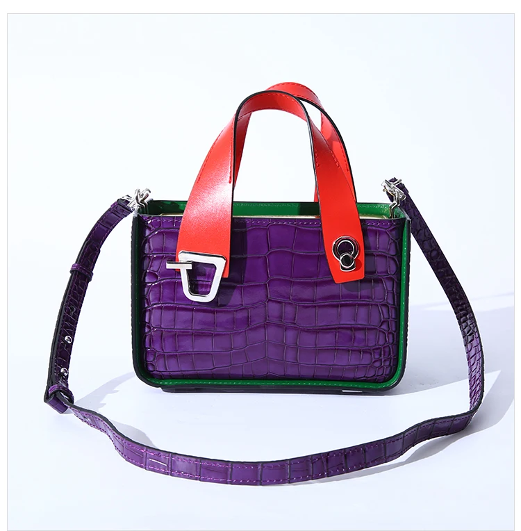 

alligator leather totes bag Medium size paneller real leather crossbody bags