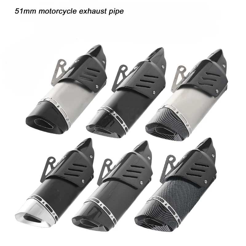

38-51mm Header Motorcycle Exhaust Muffler Pipe With Removable DB Killer Silencer System