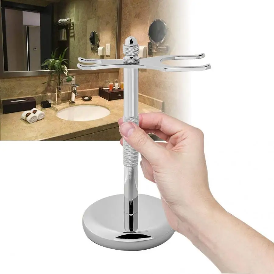 Mens Alloy Razor Holder Safety Shaving Brush Razor Stand Shaving Parts