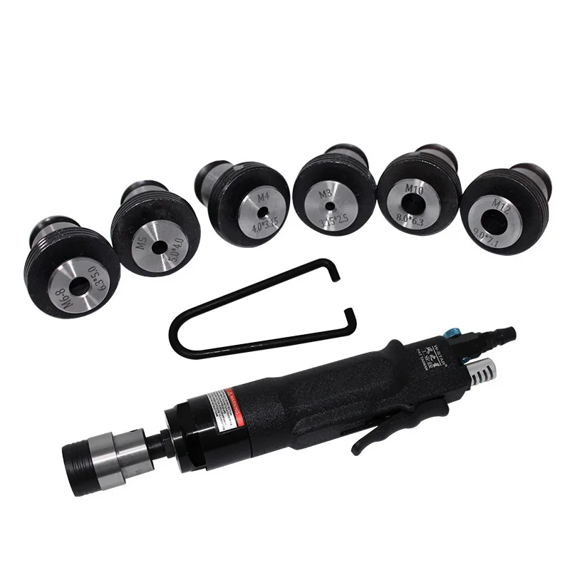 

400rpm Pneumatic Air Tapping Machine Tapper Tool 6pc Chucks M3/M4/M5/(M6-8)/M10/M12 for Universal Flexible Arm