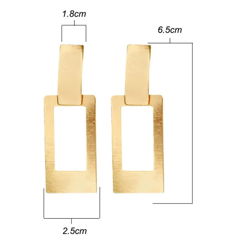 Европейские и американские металлические модные квадратные геометрические