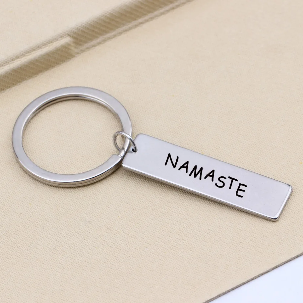 Новый брелок с гравировкой &quotNAMASTE&quot означает &quotHello&quot кулон