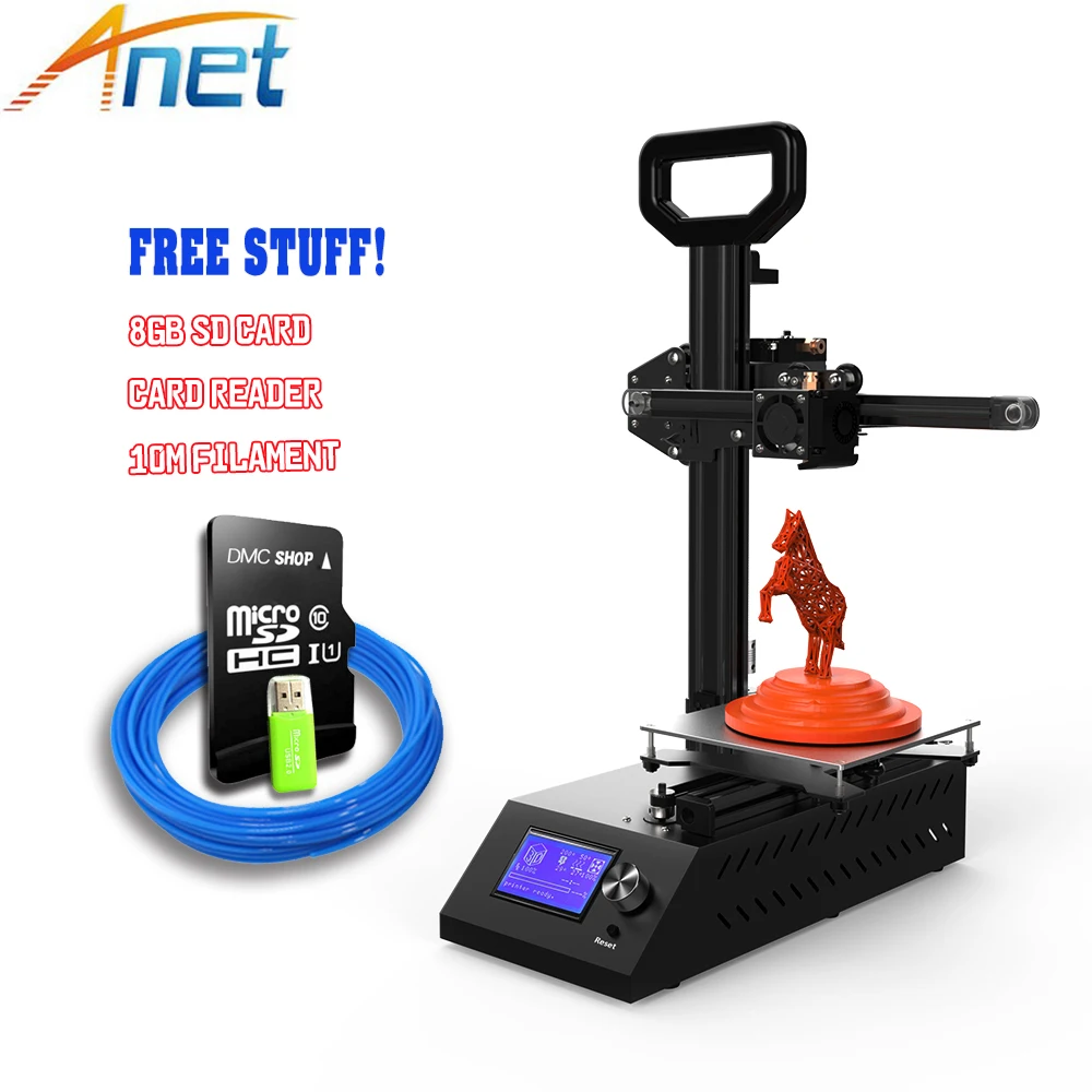 

Anet ET4 FDM 3D Printer All Metal Frame Printer High Precision Reprap Desktop 3D drucke Printer DIY Kit with PLA 10M Filament