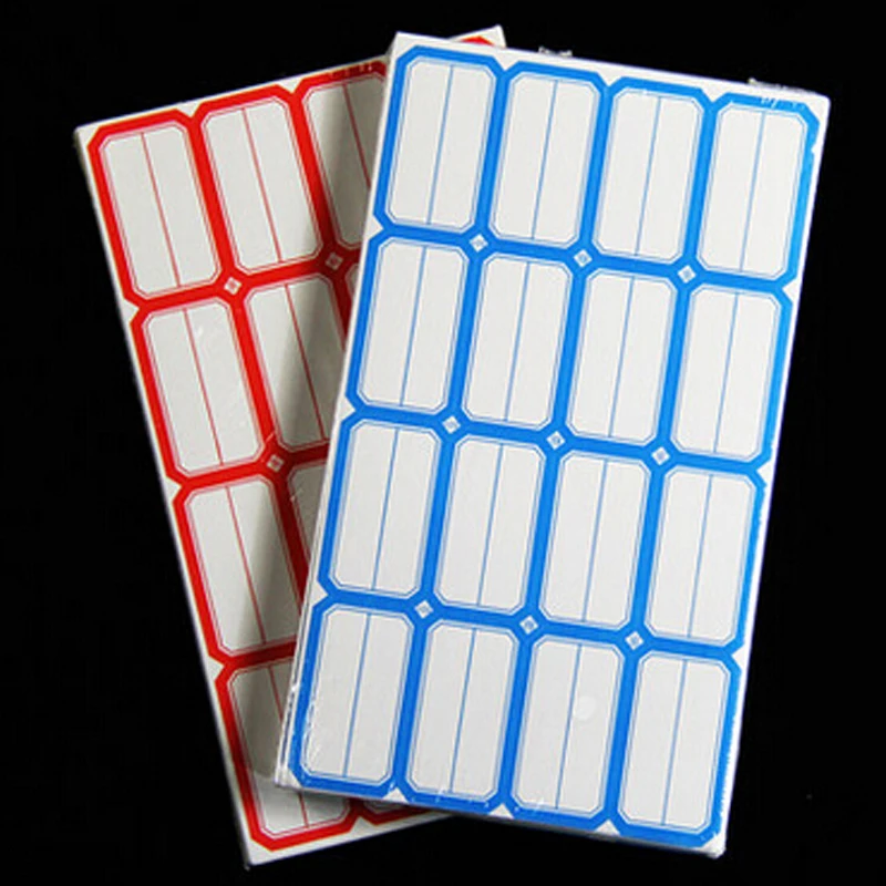 

65 Pieces Memo Pad Adhesive Sticky Paper Tag Paper Stick Sticker Price Paper Self-adhesive Label Blue/Red Color Material Escolar