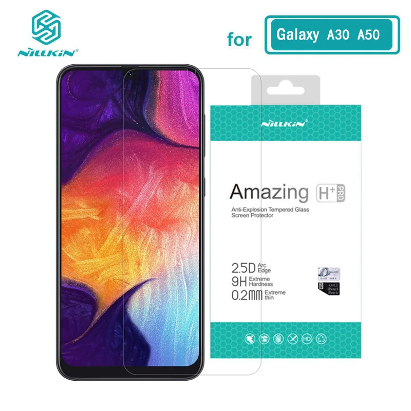 

sfor Samsung A30 Glass Nillkin Amazing H+Pro 0.2MM Screen Protector Tempered Glass for Samsung Galaxy A50 A20 A30 A70