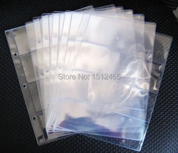 Free shipping,10pcs/lot New arrived Clear 4 Pockets Currency Paper
