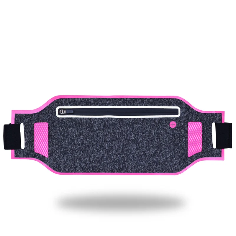 Универсальный 4-6 дюймов тонкие поясные ремни нарукавная сумка для iPhone Xiaomi лайкра спортивный нарукавник для бега чехол для samsung huawei чехол - Цвет: rose