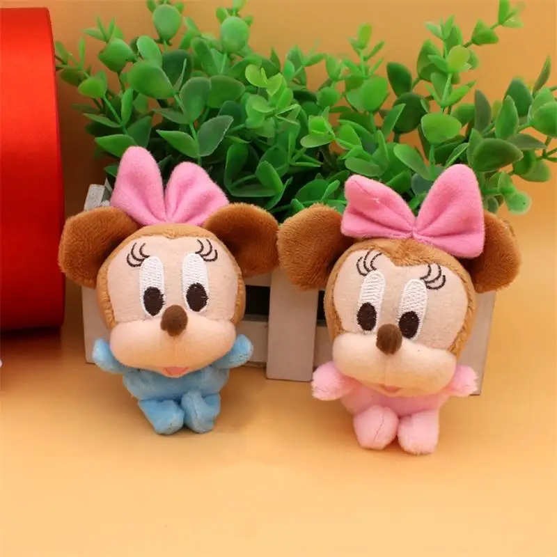 

10cm lovely Plush Toys mick mouse stuffed animals Children Dolls small pendant keychain creative Valentine Gift