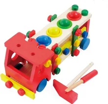 Montessori juguete niños de madera juguetes juguetes desmontables tornillo modelo de camión de aprendizaje preescolar educación entrenamiento Brinquedos Juguets