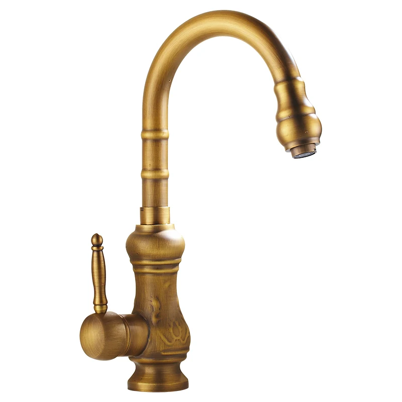 

Copper Antique Faucet European Retro Faucet Kitchen Faucet Basin Faucet Can rotate 360 degrees lo3