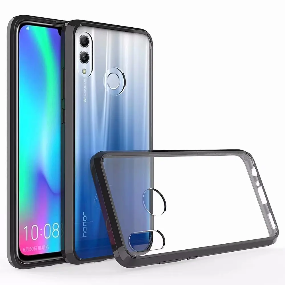 

100pcs/lot Clear Case For Huawei Honor 10 Lite Hybrid TPU PC Anti-Shock Transparent Acrylic Armor Hard Cover