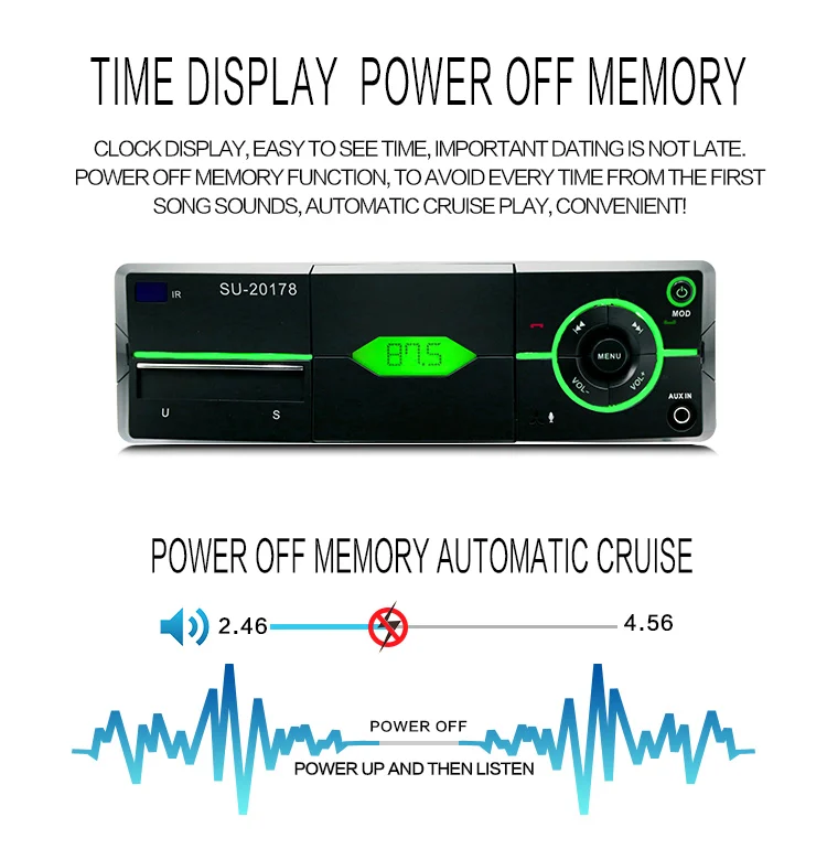 Авто 1din Bluetooth 12 V 4x60 Вт автомобильный радиоприемник 1 din автомобильный аудио Hands-free Mp3 плеер USB AUX авто радио с стойка для мобильного телефона