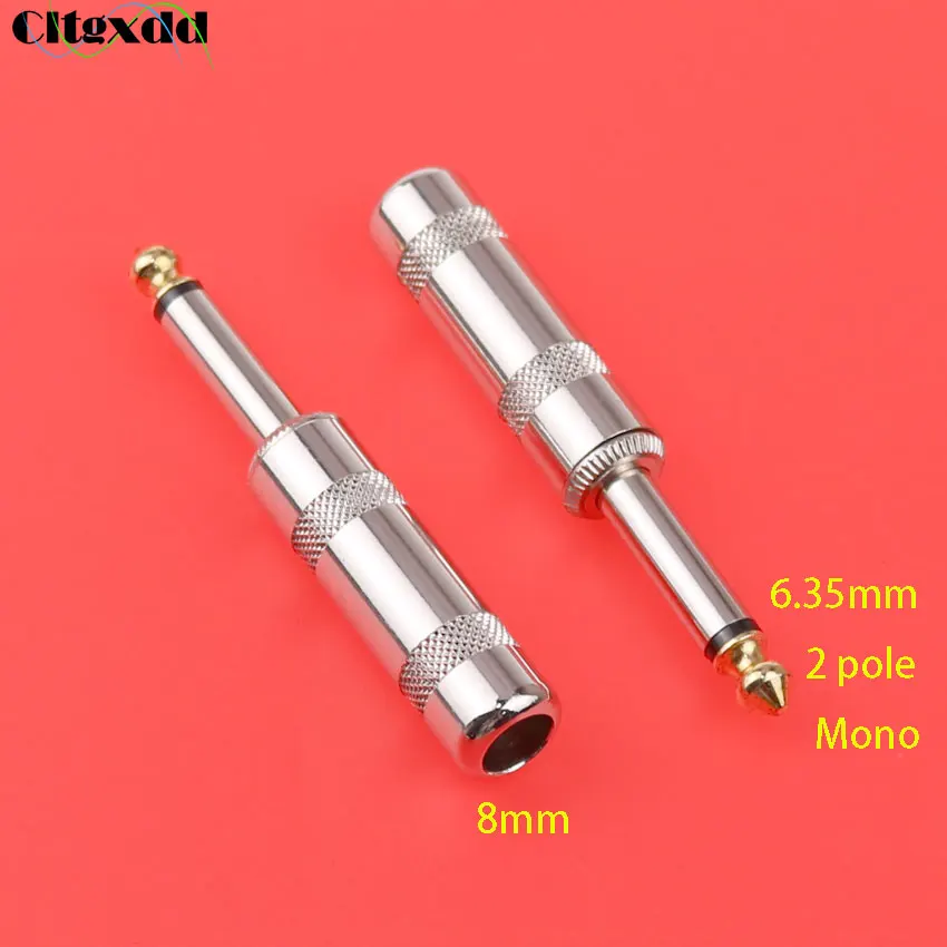 

cltgxdd Audio jack 6.35mm 2pole male Mono welding cable plug for Mixer Microphone Electronic guitar plug connector