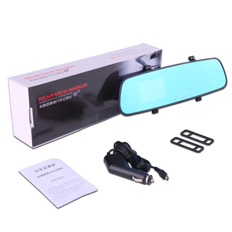 TOSPRA 3.5inch Full HD 1080P Car DVR Dash Cam Recorder Blue/White Mirror Video Registrator Camcorder Rearview DVR View Camera