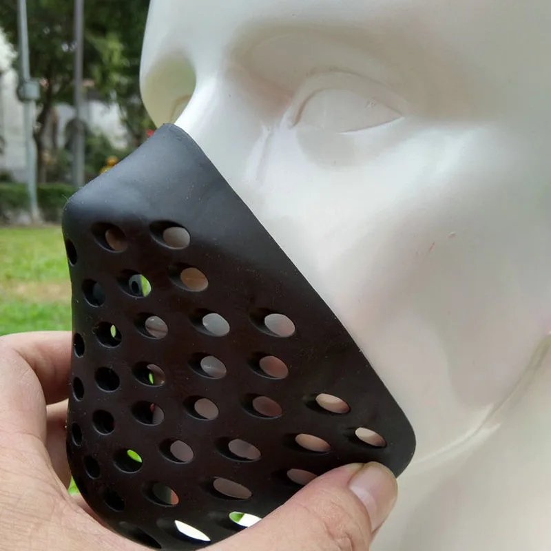 

Spider-man Breathing Mouth Faceshell Silicone Cover Mask Red Black Soft Rubber Half Faceshell For Spiderman Cosplay Costume Mask