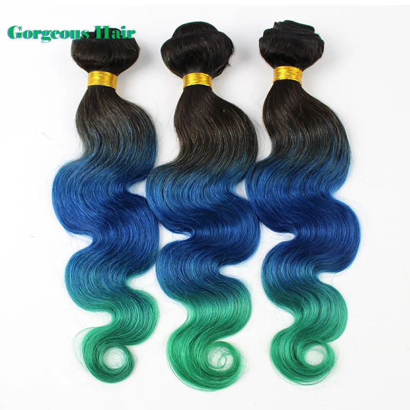 3 Tone Color Del Pelo 1b Verde Azul De La Armadura Pelo