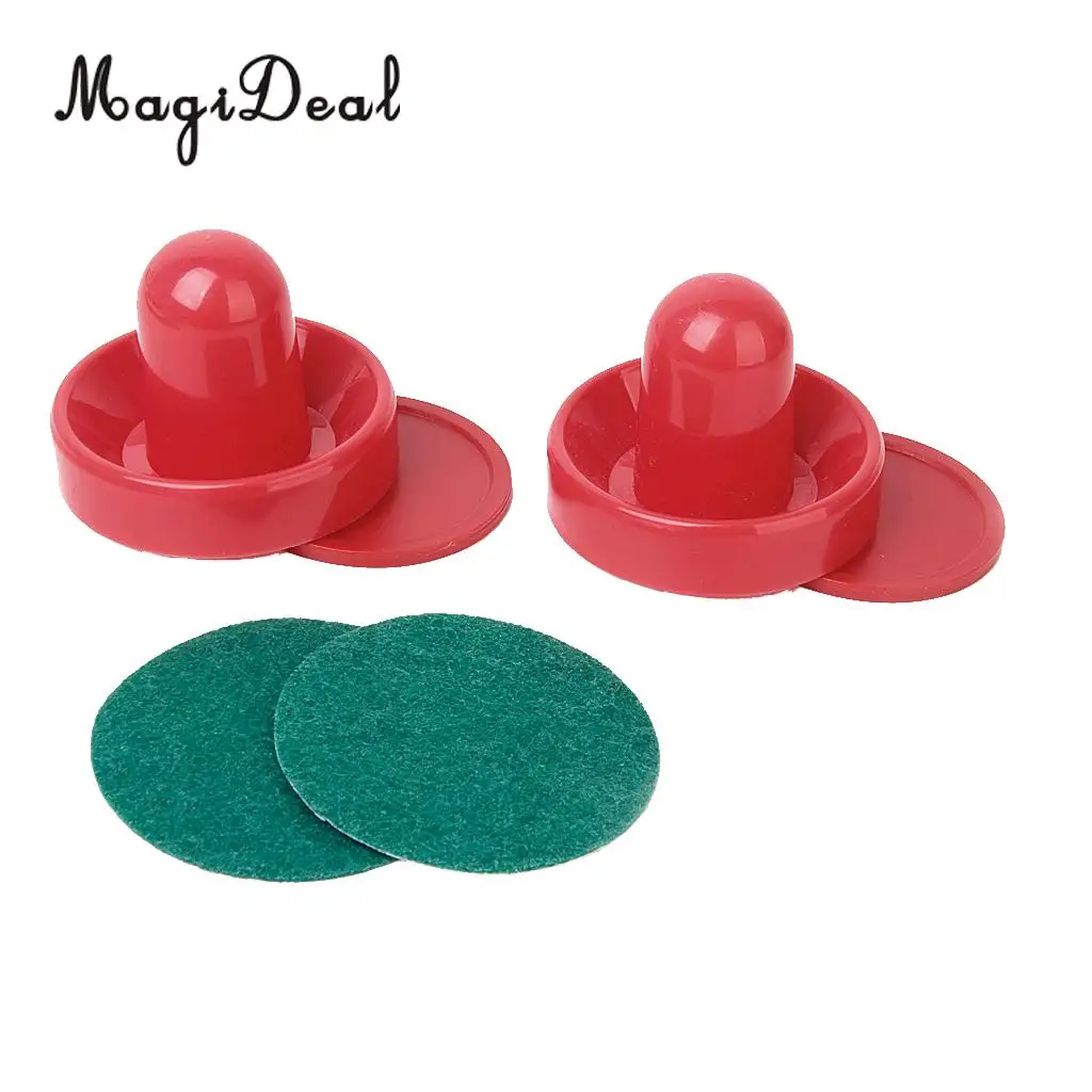 MagiDeal Brand New Classic Game Air Hockey 2Pcs Pucks Table Hockey Handles + 2Pcs Pushers for Entertainment Table Game Wholesale