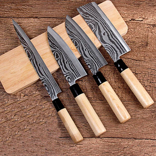 RSCHEF японские острые ножи из нержавеющей стали, кухонные ножи, рекламные подарки - Цвет: 4pcs set-1