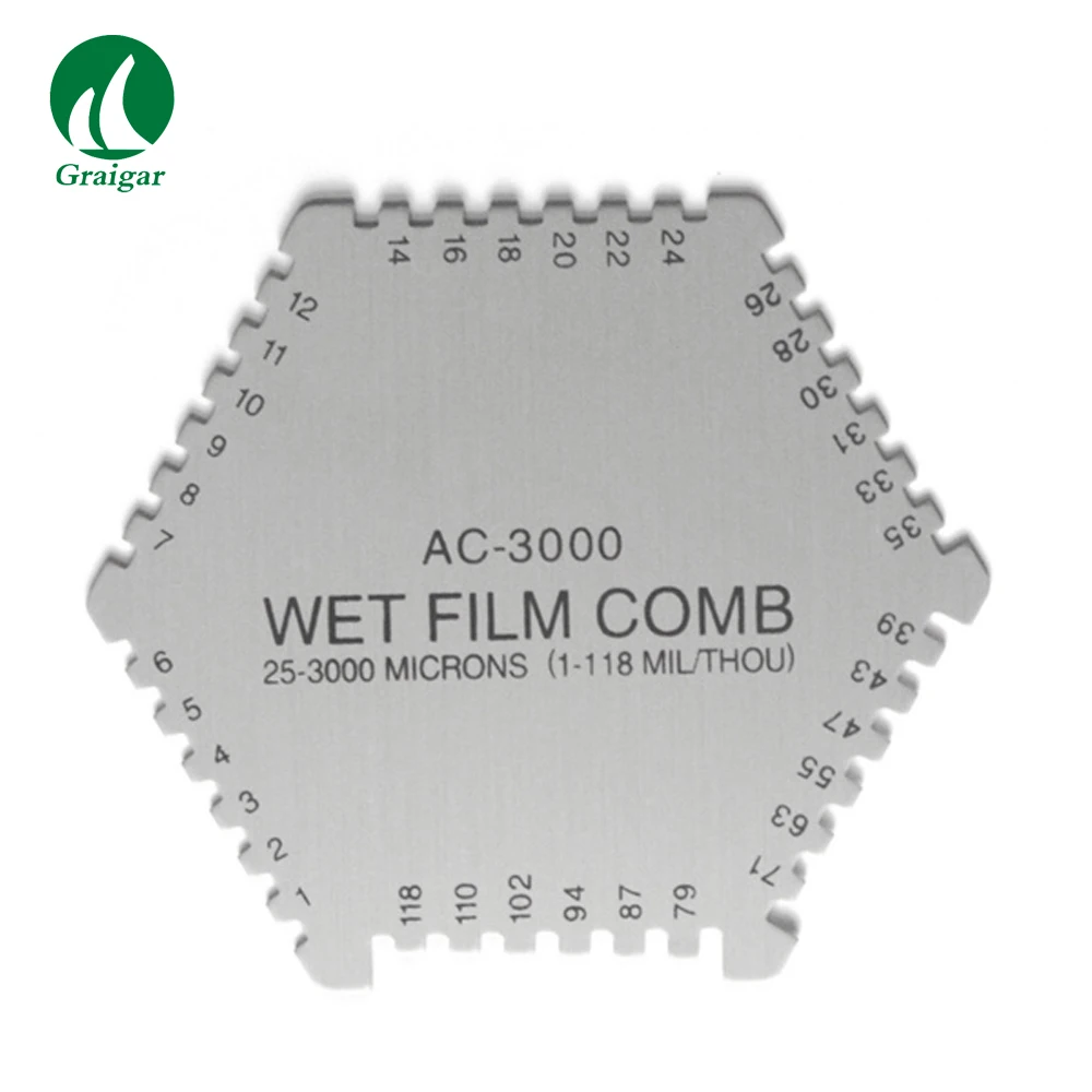 

Hexagonal Wet Film Comb For Coating AC-3000 Wet Film Thickness Gauge