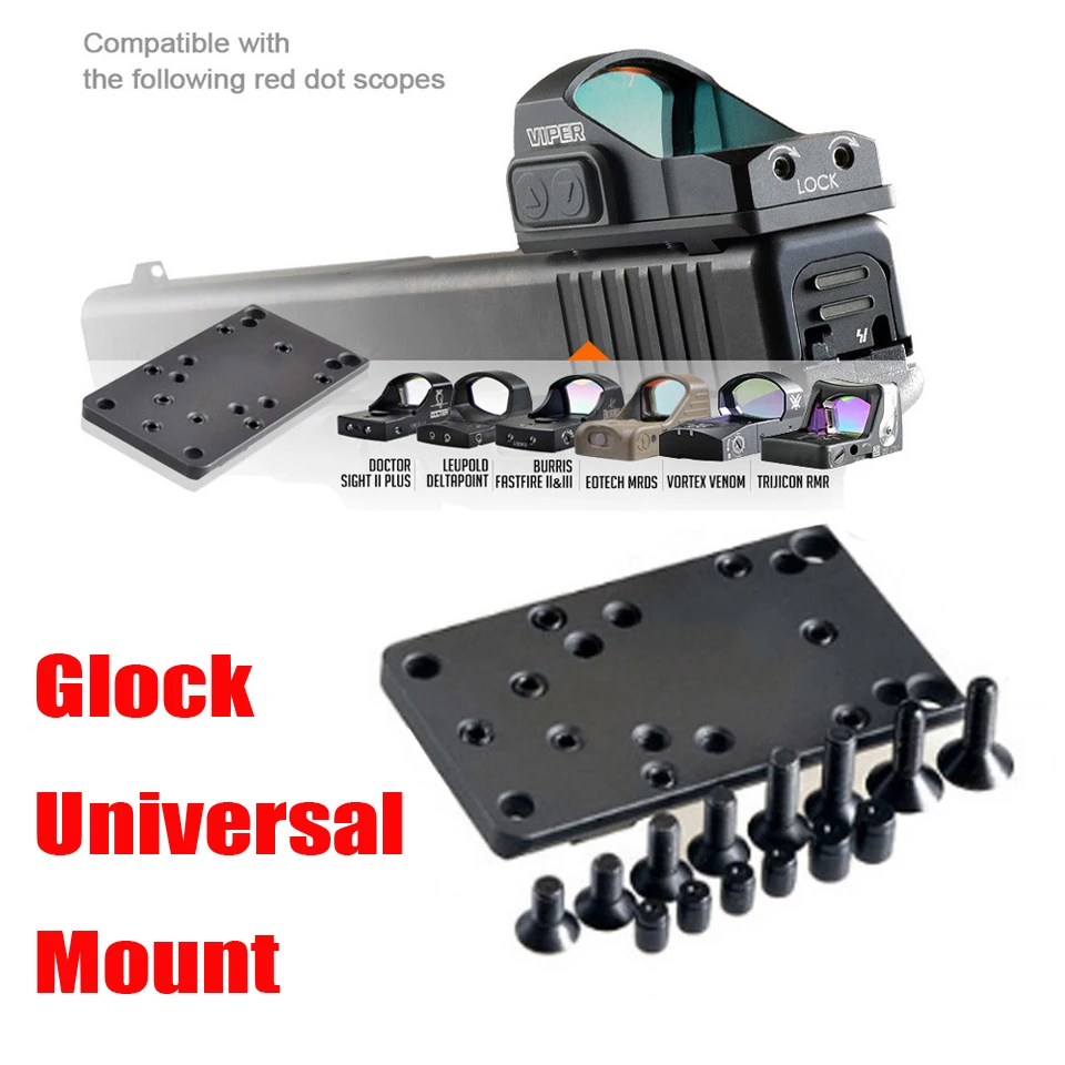 

Tactics Gun accessory Universal Rear Sight Plate Base Mount For Glock Red Dot Sight Caliber Free Shipping