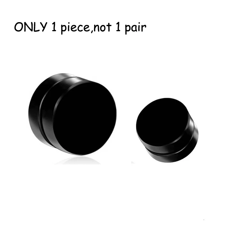 

LUBINGSHINE 1 Piece Vintage Magnet Magnetic Ear Stud Non Piercing Clip Black Earrings Fake Earrings for Boyfriend Lover
