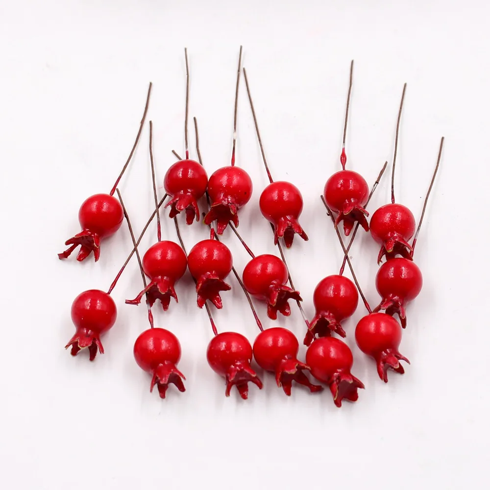 10pcs Mini Plastic Little Pomegranate Artificial Flowers For Wedding Decoration DIY Wreath Gift Scrapbooking Craft Flowers 10pcs Mini Plastic Little Pomegranate Artificial Flowers For Wedding Decoration DIY Wreath Gift Scrapbooking Craft Flowers