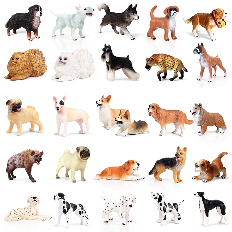 

33 Styles Action&Toys Figure Small Mini Family Animal Cute Pet Dog Model Collectible Doll Figure For Kid Children's Gift