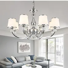 Plafonnier Led en cristal chromé, design moderne, éclairage d'intérieur, luminaire décoratif de plafond, idéal pour un salon ou une chambre à coucher, E14
