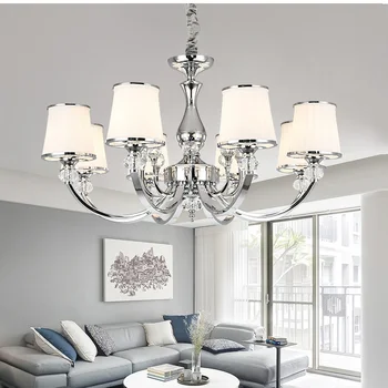 Modern crystal chandelier lighting for living room Bedroom Led Pendant Chandelier Lighting Fixture Crystal Lamp E14 led lustre american village nordic crystal chandelier modern simple restaurant bedroom led lighting fixture led lamp chandelier lighting