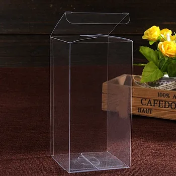 

7*7*14cm 75Pcs High Quality Eco-friendly Clear Box for Display Goods /Transparent PVC Boxes for Packing Candy