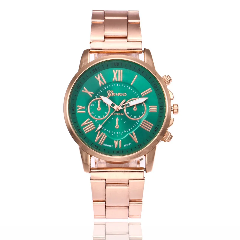 

Hot Sale Multicolor Rose Gold Watch women luxury Stainless Steel Watch fashion three eyes Ladies Quartz Wrist Watch Reloj Mujer