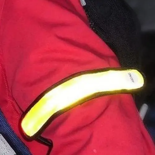 Мигающий светодиодный нарукавник для бега трусцой безопасности желтый