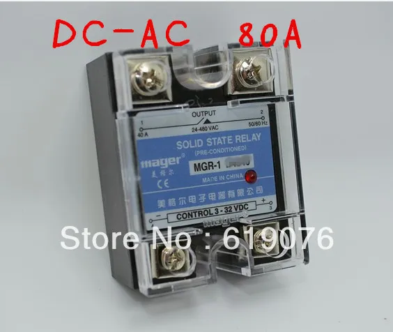 

Mager SSR 80A DC-AC Solid state relay Quality Goods MGR-1 D4880