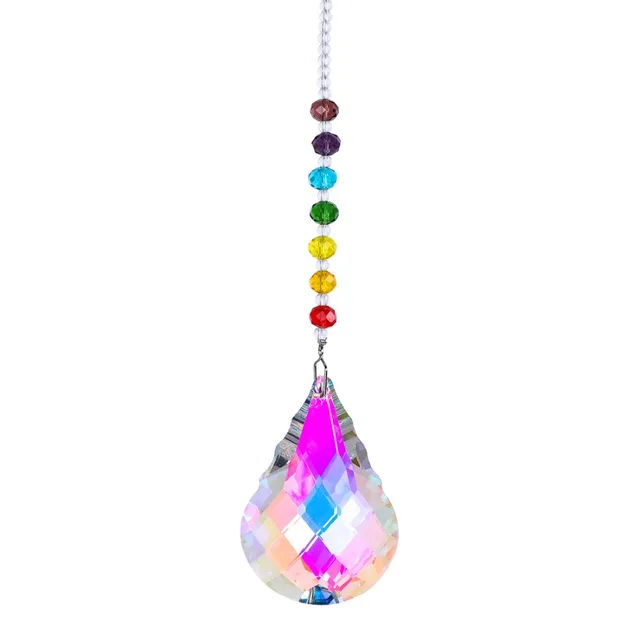 H&D Chakra Crystal Suncatcher 76 Mm Ab Gourd Prizma Csepp Szivárványkészítő Kézműves Lánc Lógó Ablak Díszes Otthoni Kerti Dekoráció - Image 2