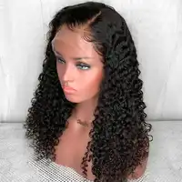 Short Kinky Curly Wig Remy Brazilian Lace Front Human Hair Wigs For Women Natural Black Pre Plucked With Baby Hair Elegant Queen