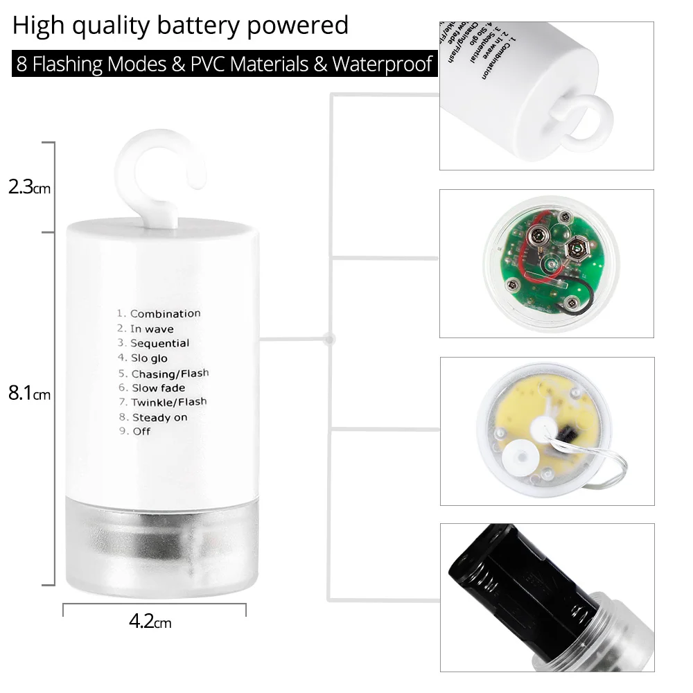 Светодиодный гирлянда с дистанционным управлением, гирлянда на батарейках для рождества, свадьбы, вечеринки