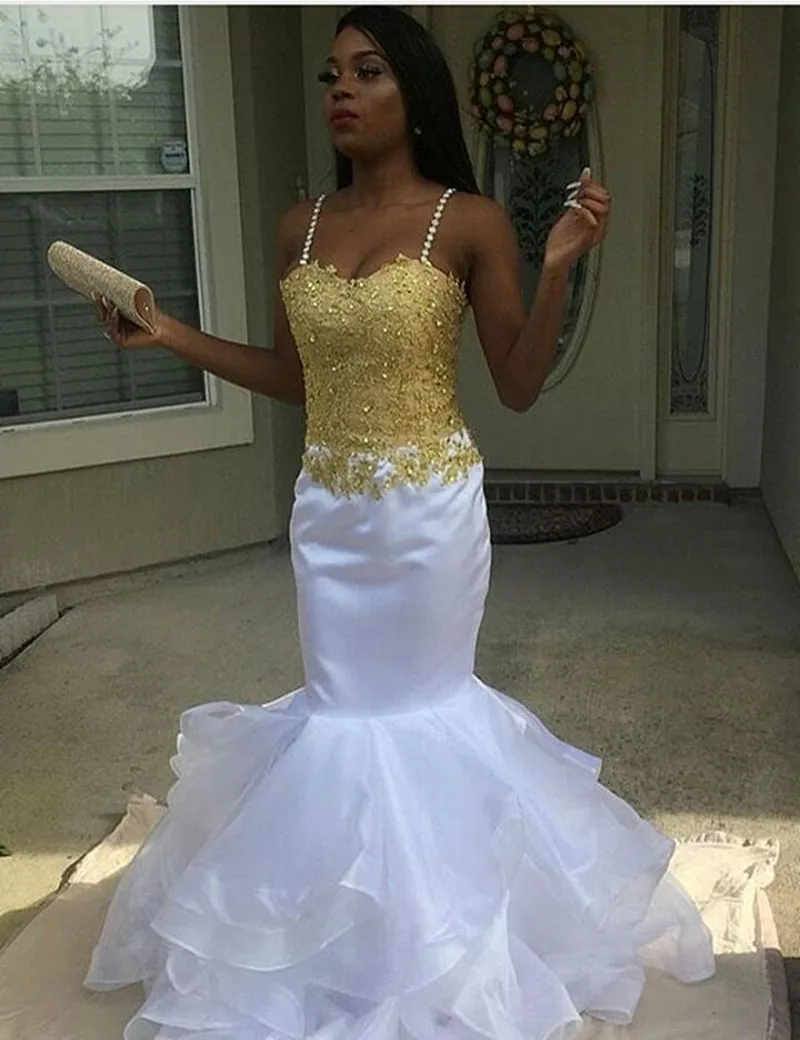 gold and white prom