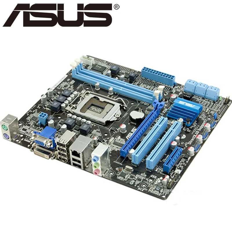 Настольная Материнская плата Asus P7H55 M PLUS H55 Socket LGA 1156 i3 i5 i7 DDR3 16G u ATX UEFI BIOS