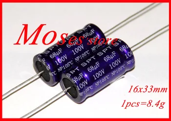 

100v 68uf 100% Original New Axial Audio NP Bipolar Capacitance Electrolytic Capacitor 16x33mm